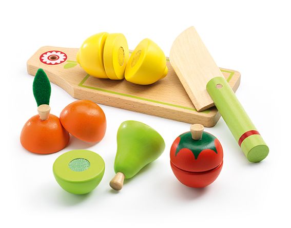 Beperken Bedankt Onbekwaamheid DJECO Speelgoed Houten Speelfruit- en groenten | Speelfruit met snijplank