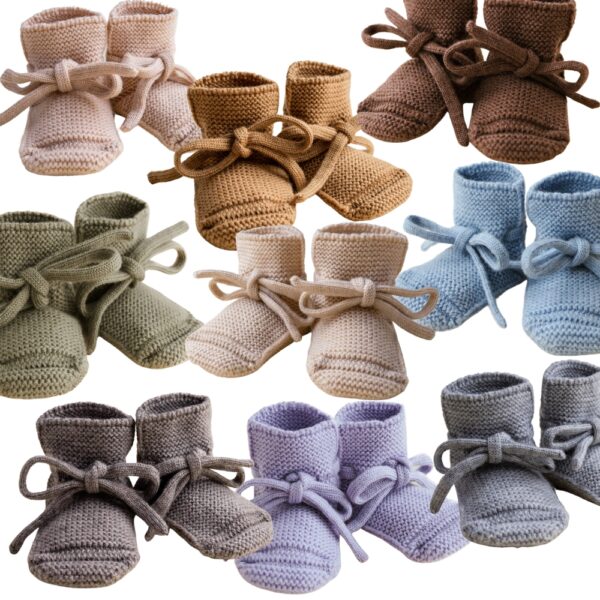 Hvid babyslofjes booties veel kleuren