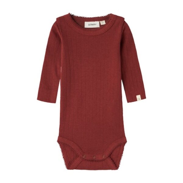 Lil' Atelier romper met lang mouw bordeaux rood