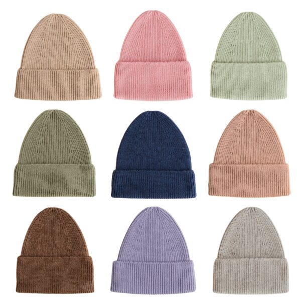 Hvid Beanie kids lilac, mocha, pebble, mint, artichoke, blue, rose