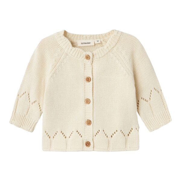 Lil' Atelier gebreid vest turtledove creme